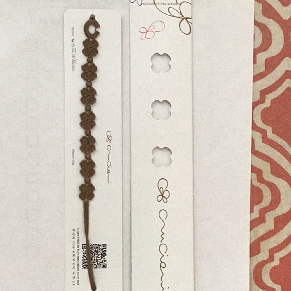Cruciani Brown Flower Bracelet